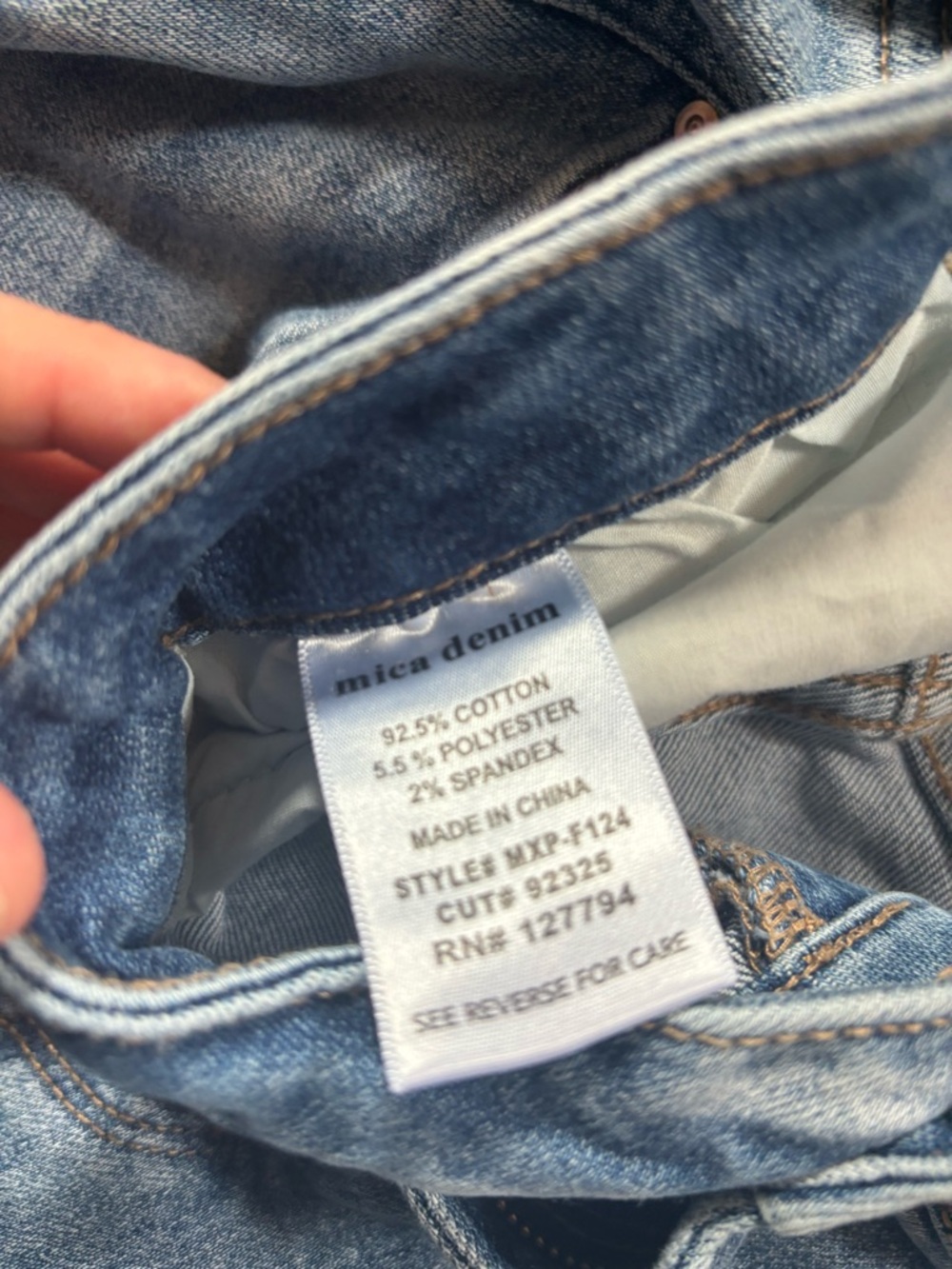 Mica Light Blue Cropped Frayed Hem Jeans - Picture 4 of 4